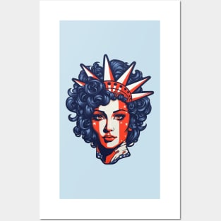 4th of July Statue of Liberty Posters and Art